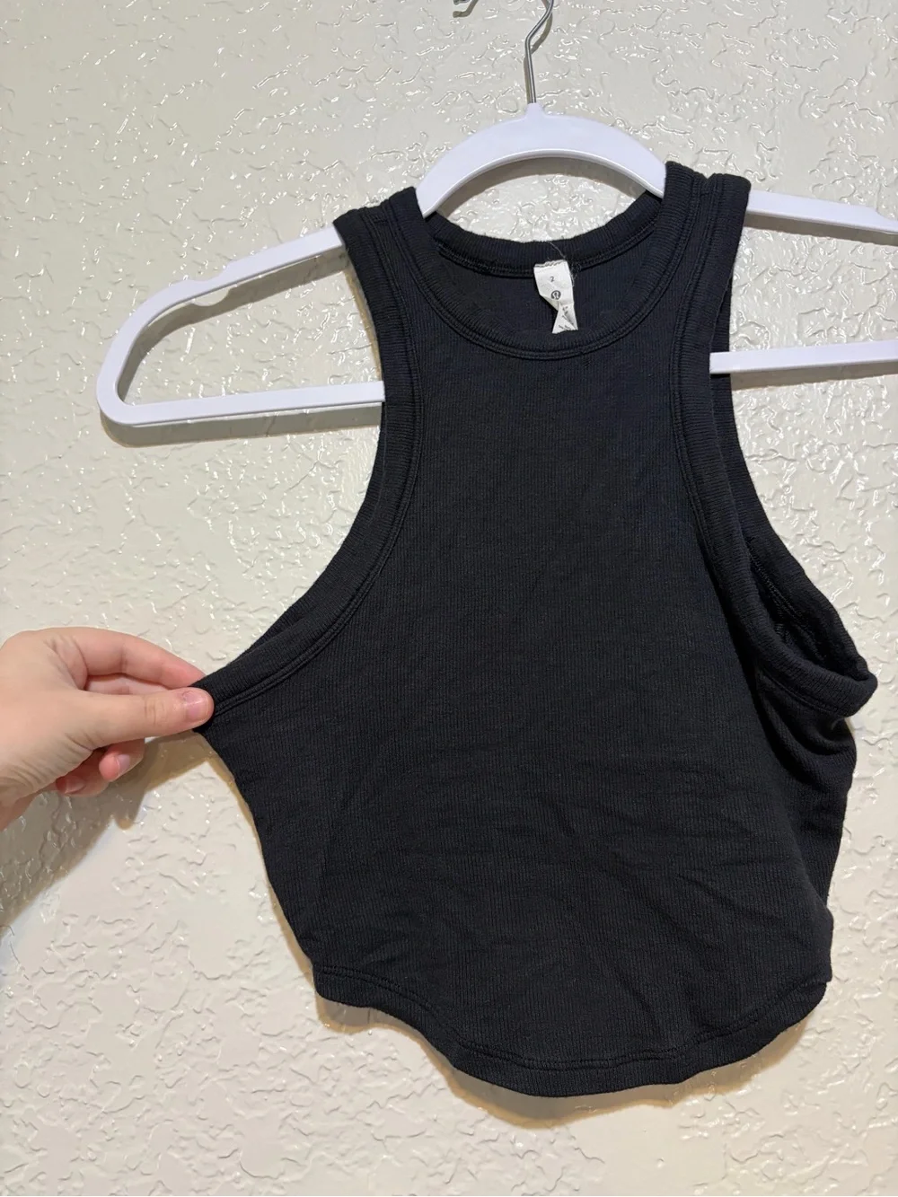 Lululemon Hold Tight Cropped Tank Top Black Size 2